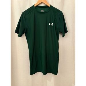 Under Armour HeatGear Mens XL Shirt Short Sleeve Forest Green Workout Tee